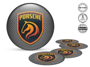 Porsche Ruota Decalcomania Edizione Stile Cupola Qualità